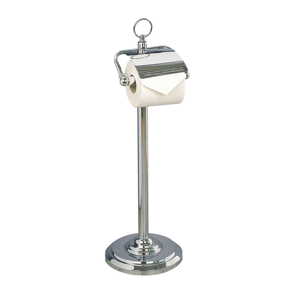 Miller Free Standing Toilet Roll Holder With Lid Chrome