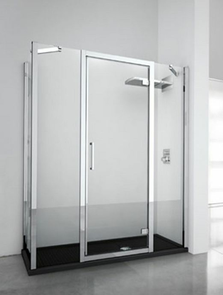 Novellini Kuadra G+2F In Line Hinged Door & 2 Panels 1560mm - 1620mm