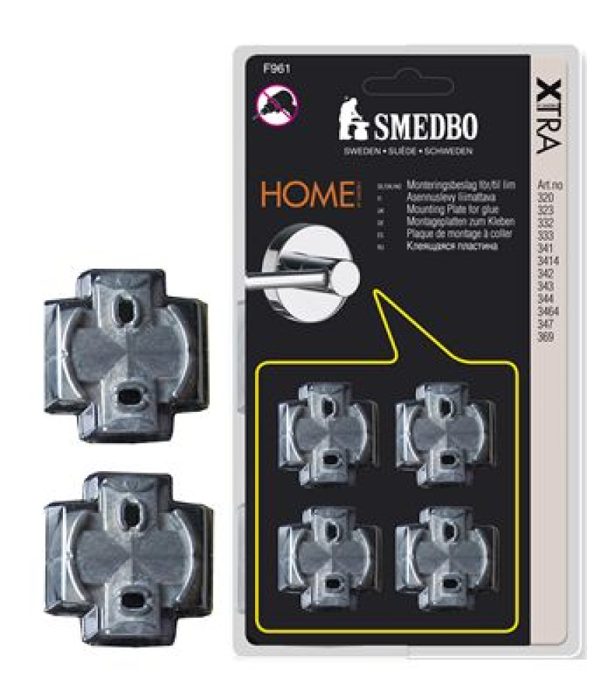 Smedbo Home Mounting Plates For Glue