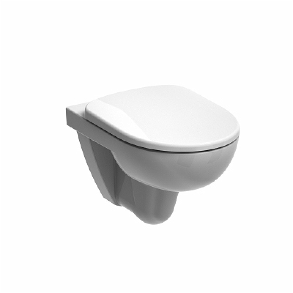 Twyford E100 wall hung pan with horizontal outlet