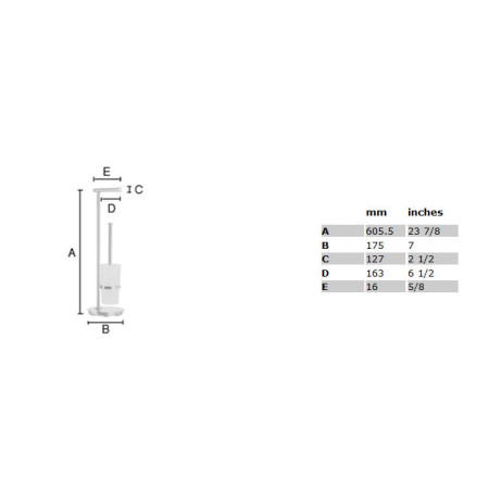 Smedbo Outline Lite Toilet Roll Holder and Toilet Brush FK607
