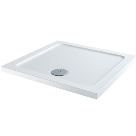 1000mm x 1000mm Lakes Low Profile Shower Tray & Fast Flow Waste