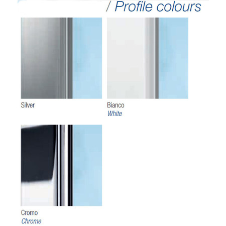 Novellini Lunes 700mm Pivot Shower Door with Silver Frame