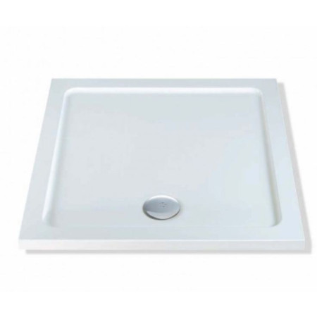 MX Duco 800mm Square Shower Tray Low Profile Polymer Stone Resin | XFB