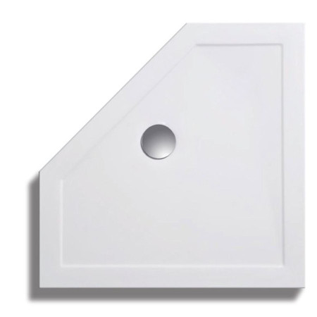 900mm x 900mm Lakes Pentagonal Shower Tray & Fast Flow Waste