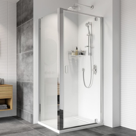 Ajax 1000mm Pivot Shower Door with 8mm Glass with Side Panel
