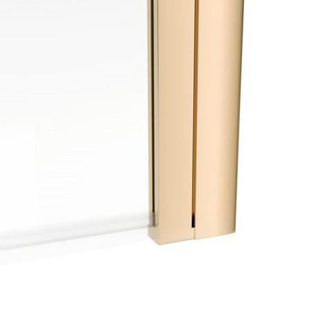 AJAX107501 Ajax 1500mm Brushed Brass 6mm Single Straight Bath Screen Hinge Closeup