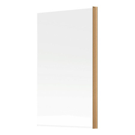 AJAX108939 Ajax 1500mm Brushed Bronze 6mm Single Straight Bath Screen Side View