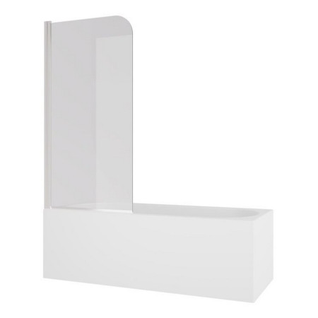 AJAX3771  Ajax 1500mm Chrome 6mm Single Curved Bath Screen with Bath