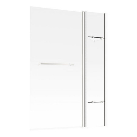Ajax 1500mm Chrome Two Panel Folding 6mm Bath Screen