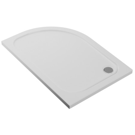AJAX116985 Ajax 2Go 1000 x 800mm Right Hand Offset Quadrant Shower Tray Angled Right
