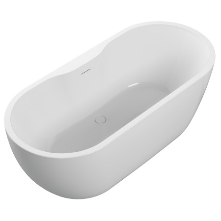 AJAX111368 Ajax 2Go 1655 x 745mm White Freestanding Bath Side View