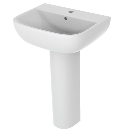 AJAX108877 Ajax 2Go 1TH 540mm Basin and Full Pedestal