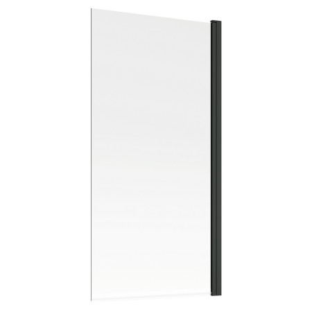 AJAX108068 Ajax 6mm Black 1400mm Square Bath Screen Side View