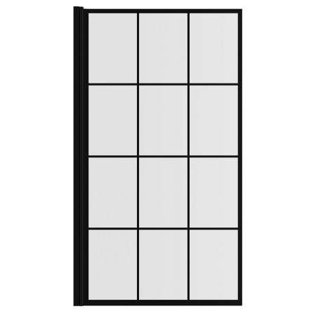 Ajax 6mm Black 1400mm Square Grid Bath Screen