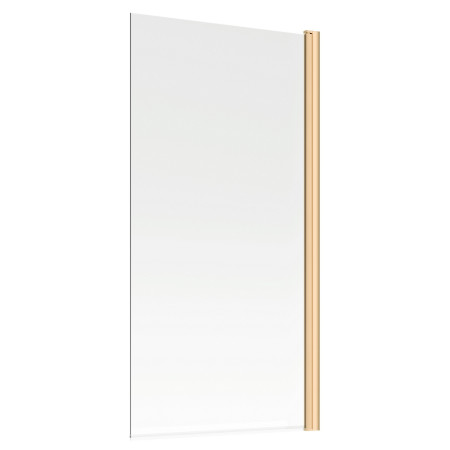 AJAX108069 Ajax 6mm Brushed Brass 1400mm Square Bath Screen Side View