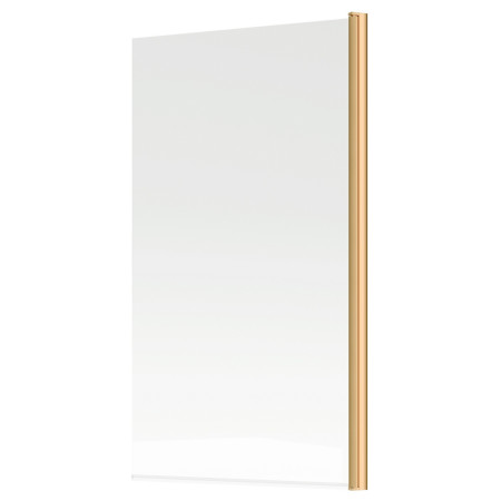 Ajax 6mm Brushed Brass 1400mm Square Bath Screen