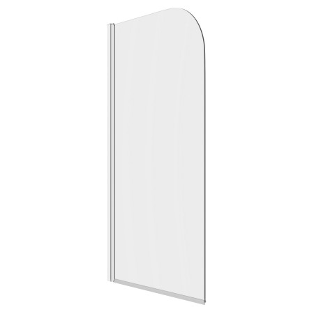 AJAX111428 Ajax 6mm Chrome 1400mm Radius Bath Screen Angled View