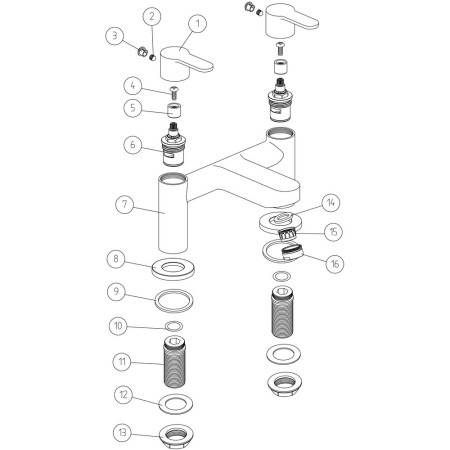 AJAX105724 Ajax Ancholme Chrome Bath Filler Diagram