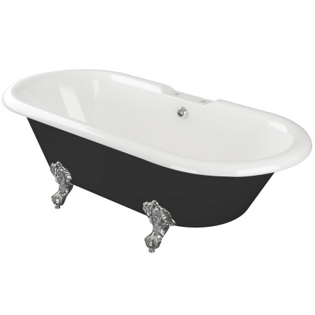 AJAX102816 Ajax Anlaby 1690 x 740mm Black Freestanding Bath