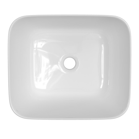 AJAX104936 Ajax Barnetby 420mm Deep Ceramic Countertop Basin Top View