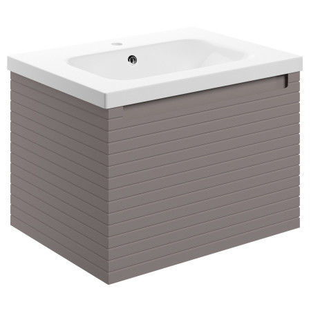 Ajax Barnoldby 600mm Wall Hung Matt Taupe Vanity Unit and Basin