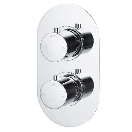 Ajax Barrow Chrome Thermostatic Two Outlet Twin Concealed Shower Valve