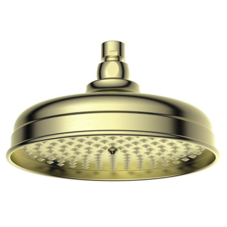 Ajax Beelsby Round 200mm Traditional Brushed Brass Shower Head