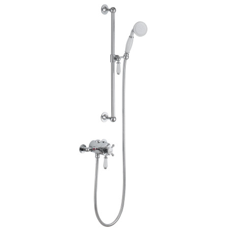 Ajax Beelsby Traditional Chrome Concentric Shower with Riser Kit