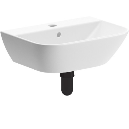 Ajax Binbrook 1TH Cloakroom Basin with Matt Black Trap