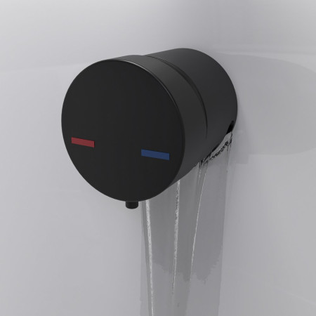 AJAX108977 Ajax Black Overflow Bath Filler Lifestyle