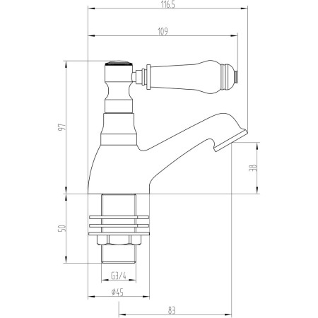 AJAX105755 Ajax Brant Chrome Traditional Bath Pillar Taps (3)