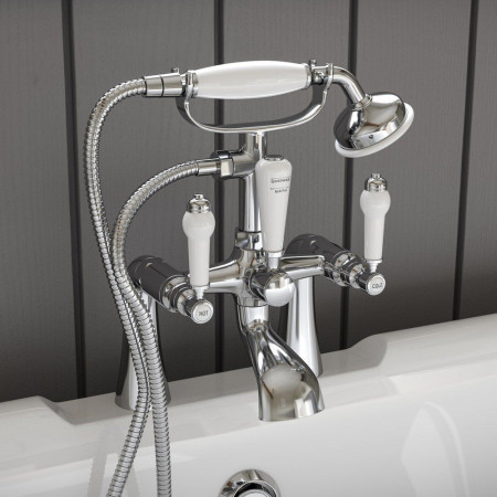 AJAX105596 Ajax Brant Chrome Traditional Bath Shower Mixer (2)