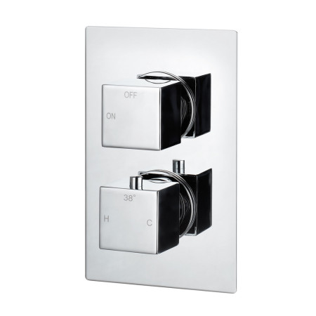 Ajax Hedon Chrome Thermostatic Single Outlet Twin Concealed Shower Valve