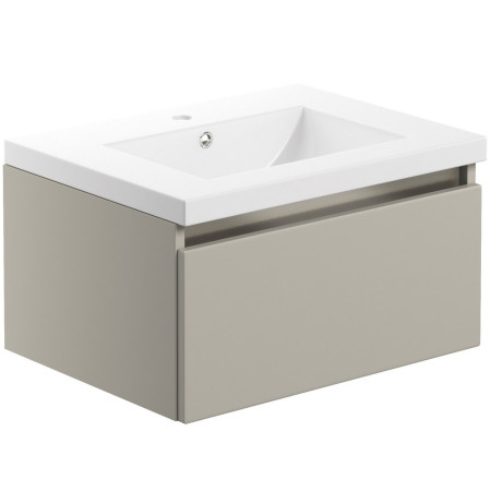Ajax Brookenby Matt Latte 615mm Wall Hung Vanity Unit with Basin