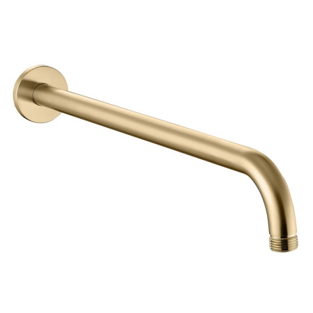 Ajax Brushed Brass Round 335mm Wall Mounted Shower Arm
