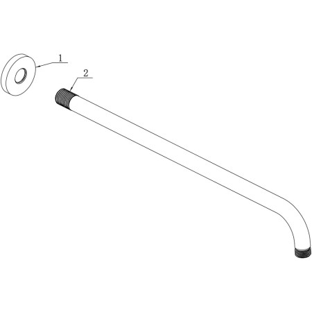 AJAX106553 Ajax Brushed Brass Round 335mm Wall Mounted Shower Arm (2)