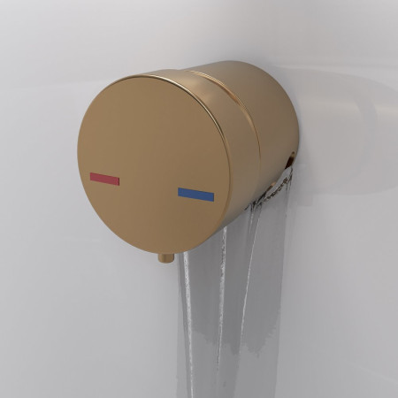 Ajax Brushed Bronze Overflow Bath Filler