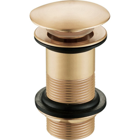 Ajax Brushed Bronze Unslotted Mushroom Click Clack Basin Waste
