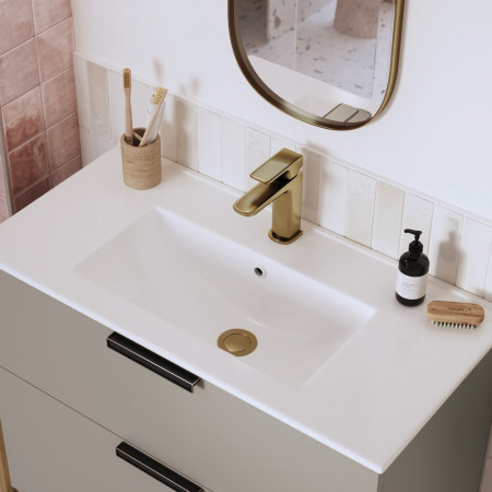 AJAX108993 Ajax Burgh Brushed Bronze Basin Mixer with Waste Lifestyle