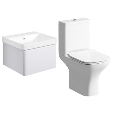 Ajax Caenby 500mm Matt White Bathroom Furniture Set