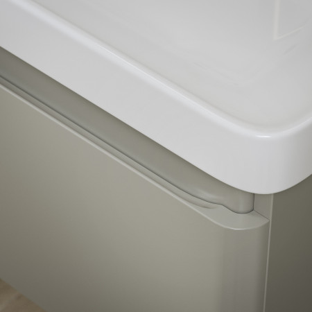 AJAX116340 Ajax Caenby 500mm Matt Latte Bathroom Furniture Set Vanity Unit Close Up