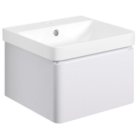 Ajax Caenby 500mm Wall Hung Vanity Unit with Basin in Matt White