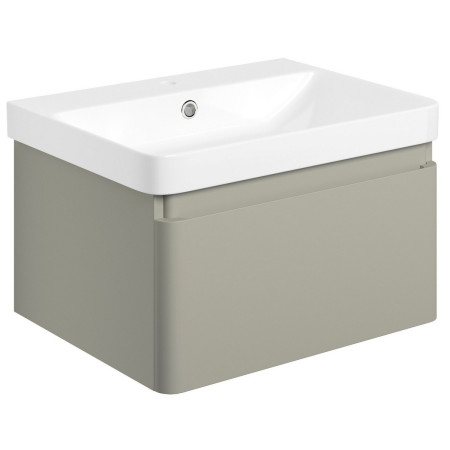 Ajax Caenby 600mm Wall Hung Vanity Unit with Basin in Matt Latte
