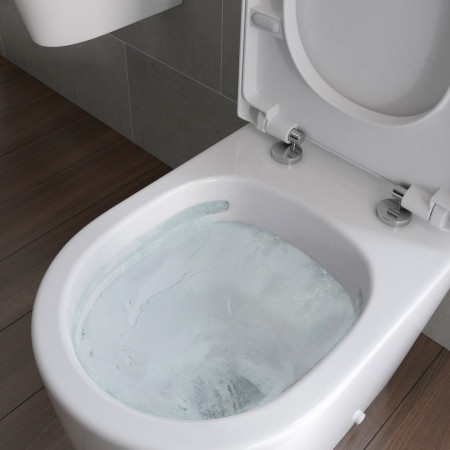 AJAX1860 Ajax Caistor Rimless Back to Wall WC with Soft Close Seat Rimless Design