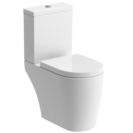 Ajax Caistor Rimless Close Coupled Open Back WC with Seat