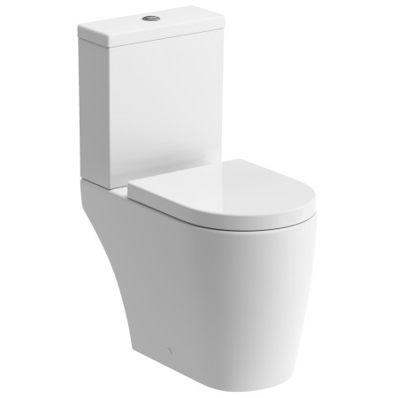 Ajax Caistor Rimless Swirlux Short Projection Close Coupled Open Back WC with Seat