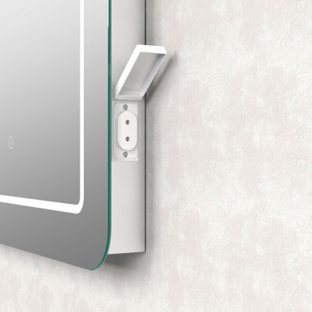 AJAX106293 Ajax Calver 700 x 500mm Rectangular LED Bathroom Mirror Charging Socket
