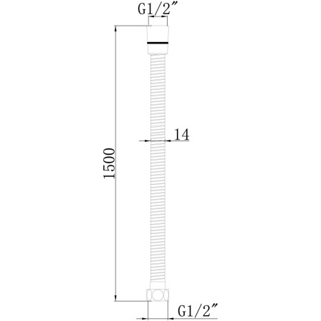 AJAX105881 Ajax Chrome 1500mm Stainless Steel Shower Hose (2)