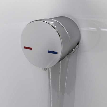 AJAX108976 Ajax Chrome Overflow Bath Filler Lifestyle